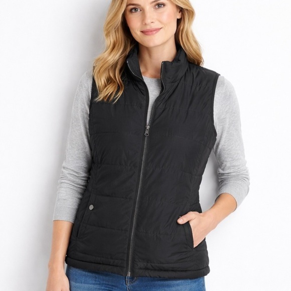 Canyon Guide Outfitters Black Quilted Puffer Vest Womens‎ Large